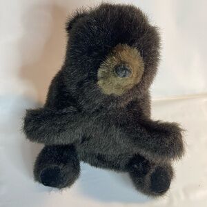 Folkmanis Furry Folk Plush Vintage Full Body Hand Puppet Black Bear Made in USA